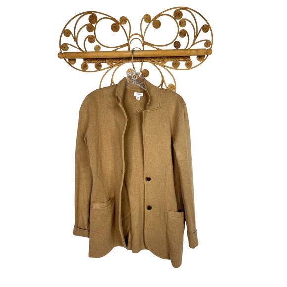 J.Crew tan sweater blazer Xs - Picture 2 of 9